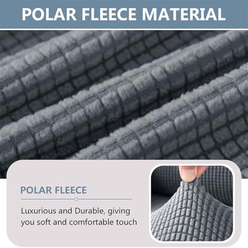 7 Piece Stretch Sofa Covers Light Grey