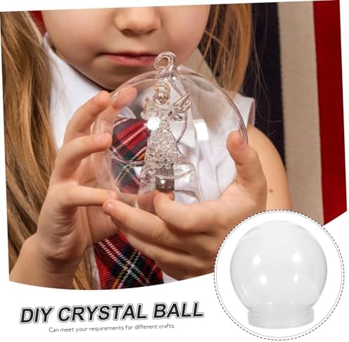 DIY Snow Globe Accessories 10pcs Clear Plastic Ball Jars