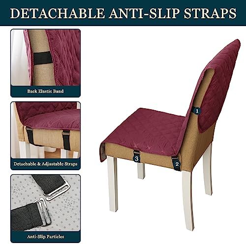 Yonus Waterproof Dining Chair Cover with Anti-Slip Buckle