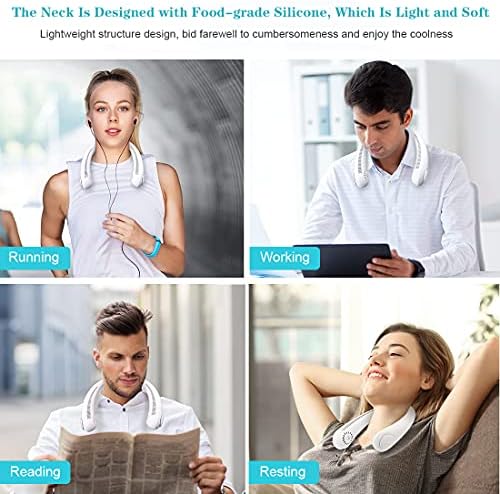 Portable Air Conditioner Neck Fan with 3 Speeds and USB Charging