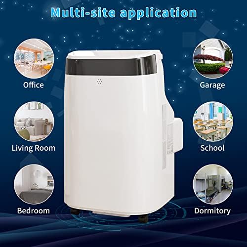Acekool 12000 BTU Portable Air Conditioner With Dehumidifier Fan And Window Kit