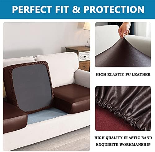 NC HOME PU Leather Sofa Cushion Covers Set