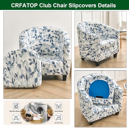 CRFATOP 2 Piece Armchair Slipcover with Elastic Bottom