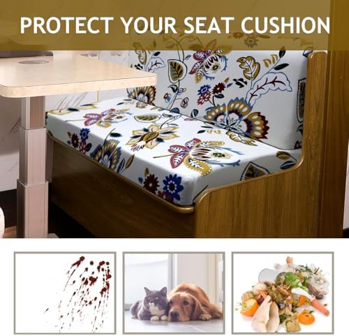 Hipinger RV Dinette Cushion Covers with 360-Degree Protection