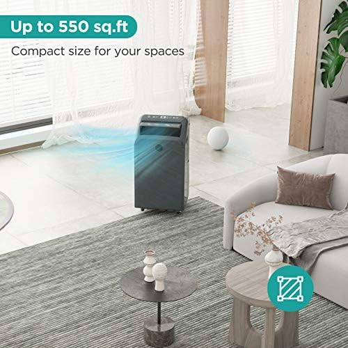 Hisense Dual-Hose Portable Air Conditioner 10000 BTU Cooling Dehumidifier Fan Black