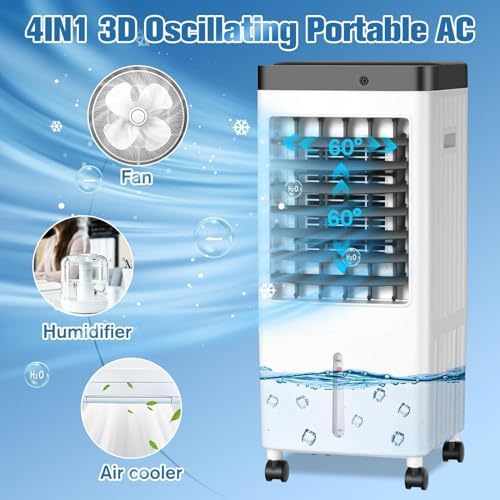 2024 Upgraded Portable Air Conditioner with 3 Gallon Water Tank