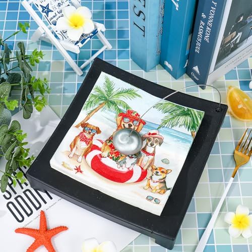 50Pcs Tropical Dog Summer Napkins for Birthday Pool Party