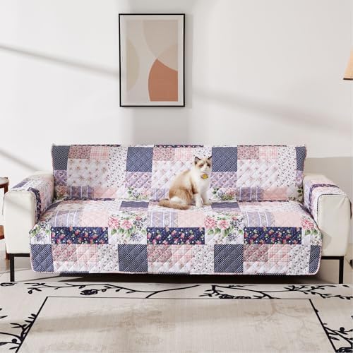 EVENHUG Reversible Sofa Cover 3 Seat Pink Purple