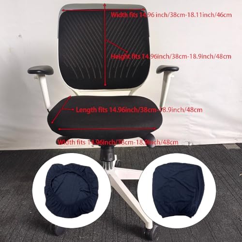 4 Pcs Stretchable Rotating Chair Cover for Office Chairs