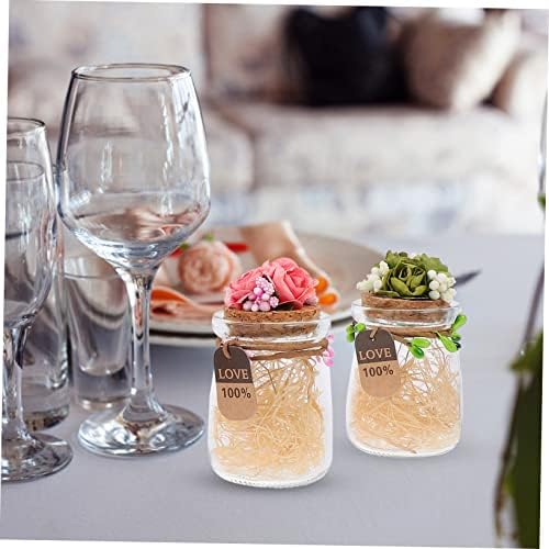 Cabilock 4pcs Glass Candy Box Wedding Favors Decor
