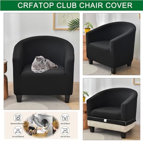 CRFATOP Club Chair Slipcover Printed Round Couch Cover