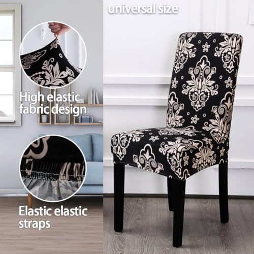 Meioro Stretch Chair Covers Set of 4 Dining Room