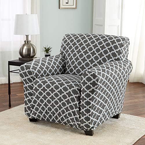 Great Bay Home Charcoal Armchair Slipcover