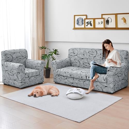 Keyroal Stretch Printed Armchair Cover Set