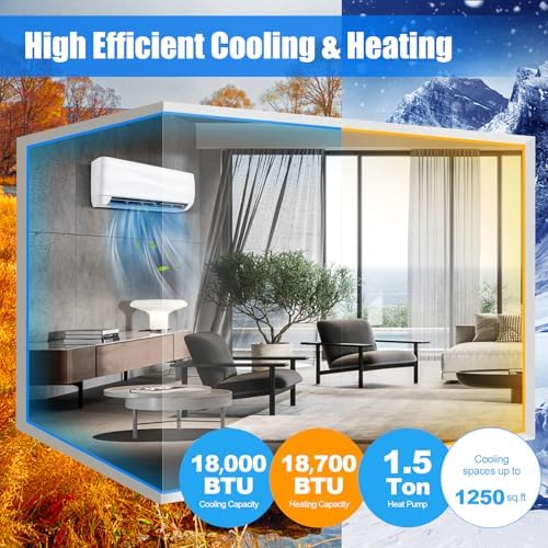 KOTEK 18000 BTU Mini Split AC Heating System with Heat Pump