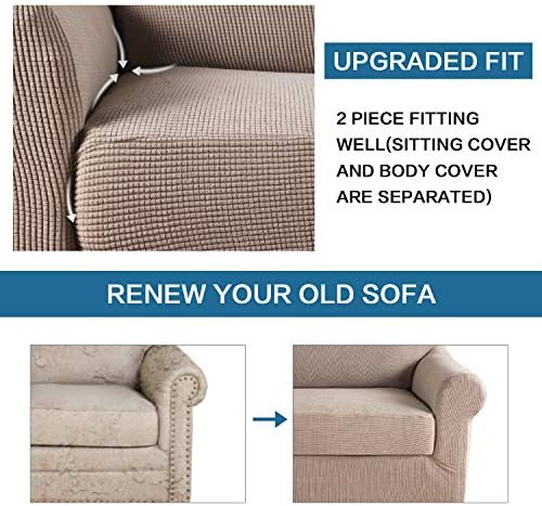 HVERSAILTEX 2 Piece Stretch Sofa Covers with Cushion
