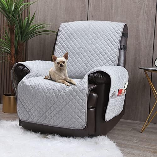 LUFEIJIASHI Velvet Recliner Covers for Leather Chairs 28 Inch