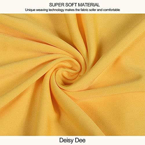 Deisy Dee Computer Office Chair Covers Yellow Stretch Rotating Slipcovers