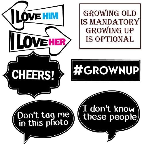 Funny Birthday Photo Booth Props 47 Piece Set