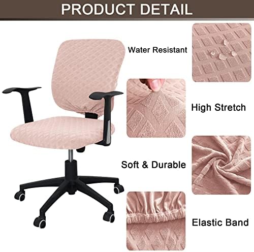 Celevingne Office Chair Cover Pink with Backrest