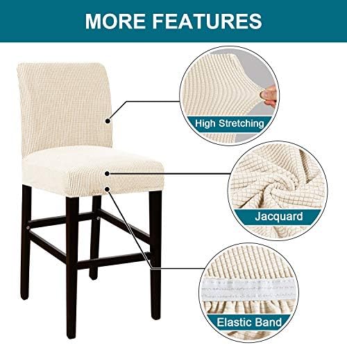 Turquoize Bar Stool Slipcover Set of 4 Natural