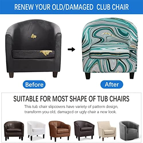 Stretch Club Chair Slipcover 2 Piece Set