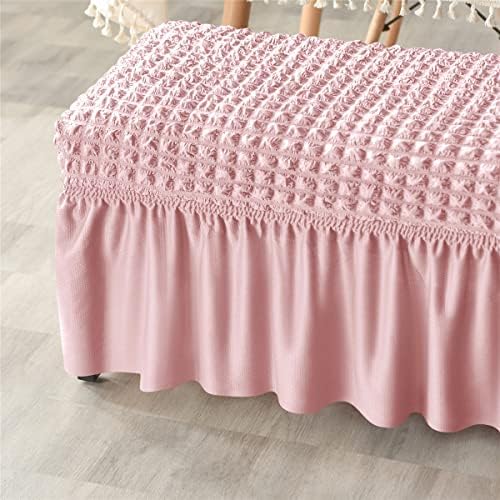 Soft Stretch Slipcover for Dining Bench with Skirt Design