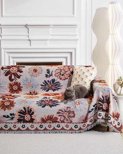 AIVIA Couch Cover Sheet Blanket for 3 Cushion Sofa