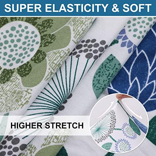Smiry Printed Couch Cushion Covers 3 Pack Light Green