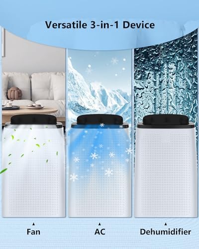 14000BTU Portable AC Unit with Cool Fan Dry 3-in-1 Modes