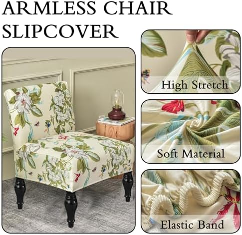 Printed Accent Chair Cover Stretch Slipcover for Living Room