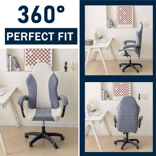 HACLEN Gaming Chair Cover Cat Scratch Proof Jacquard with Zipper
