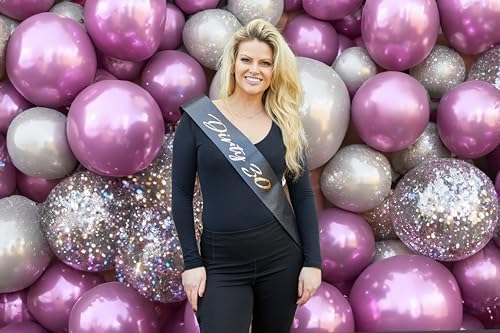 Funky Junque Glitter Sash - Dirty 30 Black
