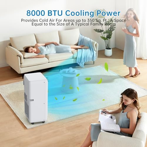 GAOMON 8000 BTU Portable AC Unit with Remote Control and Window Kit