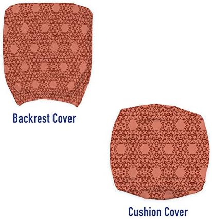 Ambesonne Abstract Office Chair Slipcover Dark Rust 2 Piece Set