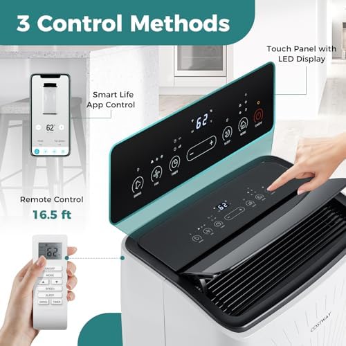 Costway 14000BTU Portable AC with Heat WiFi Fan Dehumidifier