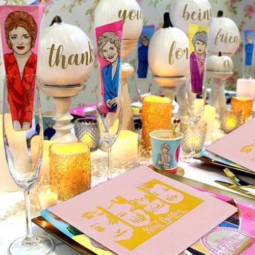 HOMEZZO 50 Pcs Golden Girls Themed Party Napkins 3-Ply Disposable