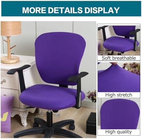 SHILINTONG Office Chair Cover 2 Piece Universal Jacquard Slipcover