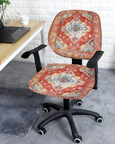 Double Love Red Abstract Boho Chair Covers Set