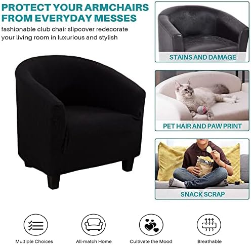 NILUOH Armchair Slipcover Jacquard Tub Chair Cover for Living Room
