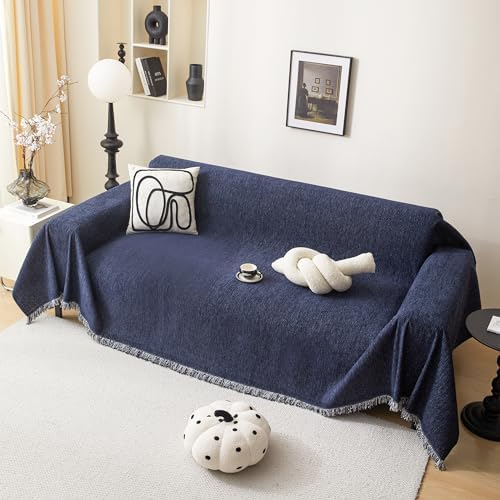 MEETSKY Navy Blue Sofa Slipcover Sectional Cover for Pets 71x118