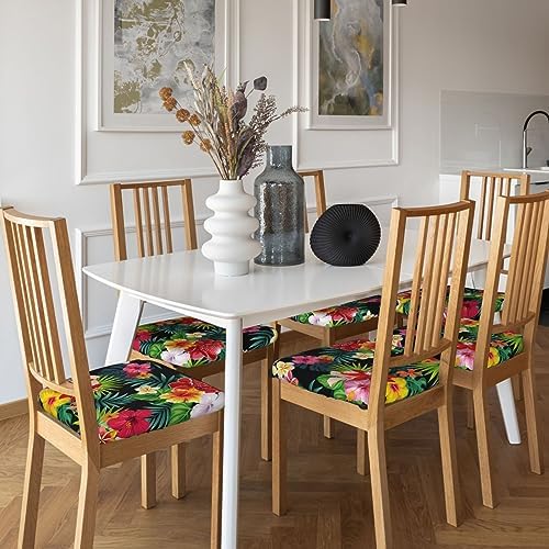 Hawaiian Floral Stretch Dining Chair Covers Set of 4