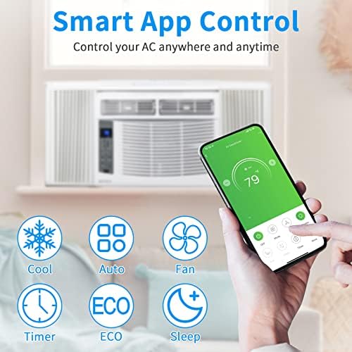 Bonnlo 6000 BTU Energy Saving Window AC Unit with Remote Control