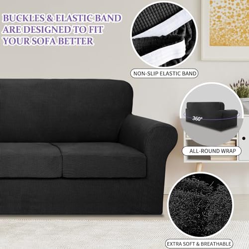 ZNSAYOTX 2 Piece Stretchable Chair Slipcovers
