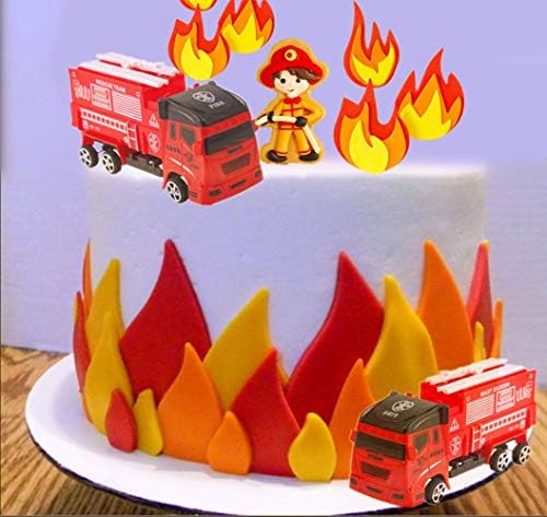 JeVenis Fireman Birthday Cake Decoration Set