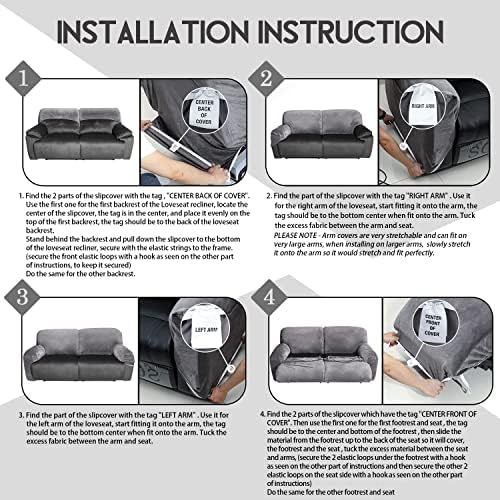 ULTICOR Extra Wide 75-100 Reclining 2 Seater Sofa Slipcover