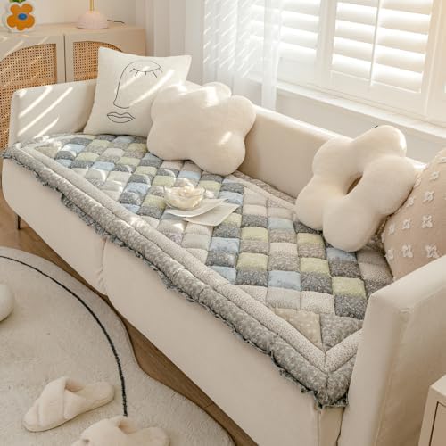 Vctops Thick Cotton Dog Sofa Cover with Floral Print