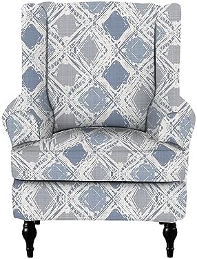 CRFATOP 2 Piece Stretch Wingback Chair Slipcover