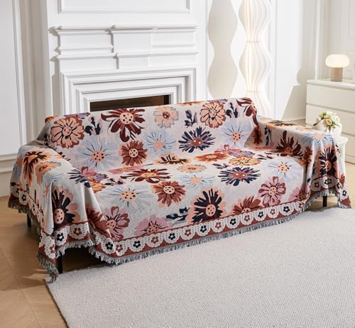 AIVIA Couch Cover Sheet Blanket for 3 Cushion Sofa