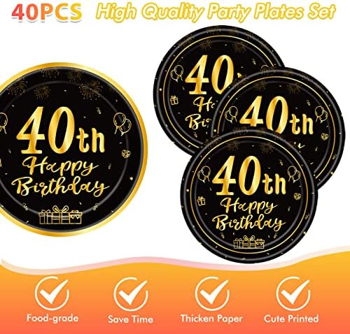 41Pcs 40th Birthday Party Decor Supplies Set